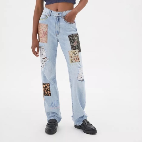 BDG High-Waisted Cowboy Jean – Printed Patchwork - Size 24 - Picture 3 of 16